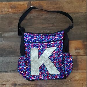 Justice Letter K Messenger Bag Size 16"x16"